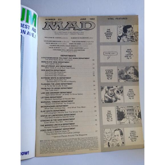 MAD Magazine #231 Hill Street Blues Academy Awards Comic Book 1982 - Picture 2 of 5